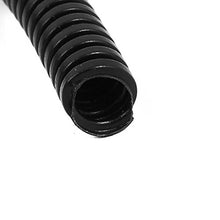 Load image into Gallery viewer, Aexit Black Plastic Tube Fittings 7mm x 10mm Flexible Corrugated Conduit Pipe Hose Tube Microbore Tubing Connectors 17.9m Long
