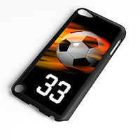 iPod Touch Case Fits 6th Generation or 5th Generation Soccer Ball #7500 Choose Any Player Jersey Number 29 in Black Plastic Customizable by TYD Designs