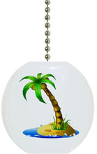 Load image into Gallery viewer, Palm Tree Island Ceramic Fan Pull
