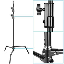 Load image into Gallery viewer, Neewer Photo Studio Heavy Duty 10 feet/3 meters Adjustable C-Stand, 3.5 feet/1 meter Holding Arm, 2 Pieces Grip Head for Video Reflector, Monolight and Other Photographic Equipment (Black)
