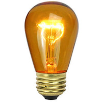 Northlight Pack of 25 Incandescent S14 Amber Christmas Replacement Bulbs