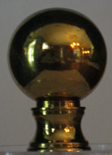 1.26 Inch Diameter Ball Lamp Finial (Antique Brass) 1.75 Inches High