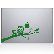 Load image into Gallery viewer, The Decal Guru Two Owls on a Branch Decal Vinyl Sticker, 15&quot; MacBook Pro (2016 &amp; Newer Models), Green (2353-MAC-15X-LG)

