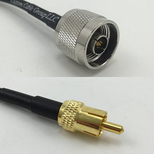 Load image into Gallery viewer, 12 inch RG188 N MALE to RCA MALE Pigtail Jumper RF coaxial cable 50ohm Quick USA Shipping
