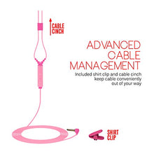 Load image into Gallery viewer, MEE audio Sport-Fi M6P Memory Wire In-Ear Headphones with Microphone, Remote, and Universal Volume Control (Pink)

