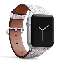 Load image into Gallery viewer, S-Type iWatch Leather Strap Printing Wristbands for Apple Watch 4/3/2/1 Sport Series (42mm) - Cute Llama and Hearts Pattern
