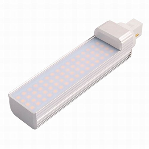 Houseuse AC/DC 12V 13W 3000K G24 2P Horizontal Recessed LED Light Tube Milky White Cover