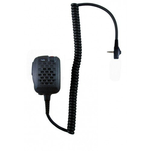 Vertex heavy duty noise cancel remote speaker microphone with standard single pin audio connector and lapel clip portable radios with single pin audio jacks VX-231 VX-350 VX-410 VX-420 VX-531