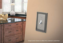 Load image into Gallery viewer, Brainerd 64772 Beaded Double Toggle Switch Wall Plate / Switch Plate / Cover, Brushed Satin Pewter
