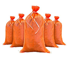 Load image into Gallery viewer, Sandbaggy Sandbags | 14 Inch x 26 Inch | High Visibility Orange Color | Military Grade | Tough 50 LB Capacity | Protects Homes &amp; Businesses From Flooding | Holds Down Traffic Signs &amp; Fencing (10 Bags)
