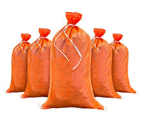 Sandbaggy Sandbags | 14 Inch x 26 Inch | High Visibility Orange Color | Military Grade | Tough 50 LB Capacity | Protects Homes & Businesses From Flooding | Holds Down Traffic Signs & Fencing (10 Bags)