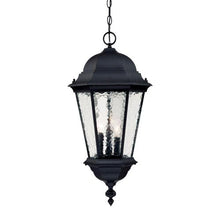 Load image into Gallery viewer, Acclaim 5526BK Telfair Collection 3-Light Outdoor Light Fixture Hanging Lantern, Matte Black

