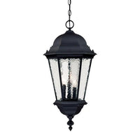 Acclaim 5526BK Telfair Collection 3-Light Outdoor Light Fixture Hanging Lantern, Matte Black