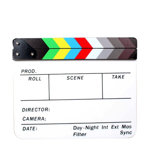 Andoer Acrylic Clapboard Dry Erase Director Film Movie Clapper Board Slate 9.6 11.7