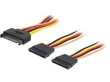 Load image into Gallery viewer, Rosewill RCSC-18012 6&quot; SATA Power Y Splitter Cables Male to Female
