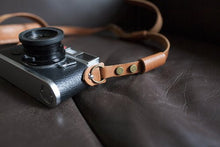 Load image into Gallery viewer, Handmade Genuine Real Leather Camera Strap Neck Strap for Film Camera Evil Camera Brown 01-043
