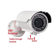 Load image into Gallery viewer, VideoSecu Bullet Security Camera Built-in 1/3&#39;&#39; Sony Effio CCD 700TVL Day Night Outdoor Zoom 42 IR Infrared LEDs Varifocal Lens with Free Power Supply and Extension Cable IRE96W A50
