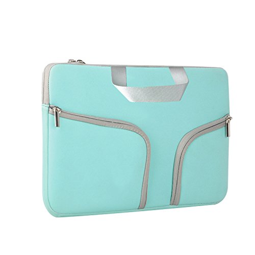 HESTECH Chromebook Case, 11.6-12.3 inch Neoprene Laptop Sleeve Case Bag Handle Compatible with Acer Chromebook r11/HP Stream/Samsung/Lenovo C330/ASUS C202/MacBook air 11/ Surface Pro3/Pro4, Mint Green