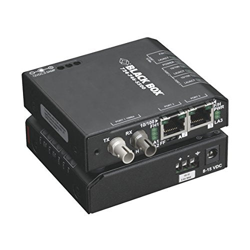 Black Box 3-Port Industrial 10/100 Ethernet Switch Hardened Temperature