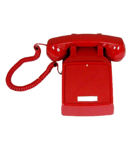 Cortelco 250047-Vba-Ndl Red Desk Handset Cord No Dial