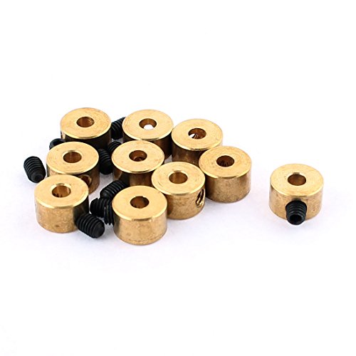 uxcell 10 Pcs RC Airplane Landing Gear Wheel Stoppers 2.6mm Inner Dia 8x5mm w Screw