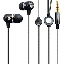 Load image into Gallery viewer, Hi-Fi Sound Earbuds Hands-free Earphones w Mic Sleek Metal Headphones Headset Wired 3.5mm Black for Verizon Ellipsis 7, 8 - ZTE Blade X MAX, Grand X Max 2, X3, X4, Duo LTE, XL, ZMax Pro Z981
