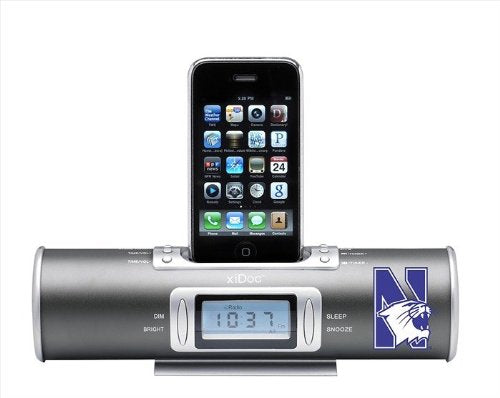 NCAA Northwestern Wildcats XiDoc iPod Docking Station/Clock Radio