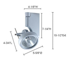 Load image into Gallery viewer, Jesco Lighting HMH270T4NF70-W Contempo 270 Series Metal Halide Track Light Fixture, T4 24-Degree Narrow Flood, 70 Watts, White Finish
