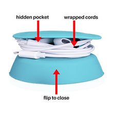 Load image into Gallery viewer, Budley - Tangle-Free Earphone/Earbud Case, Compact Storage System, Silicone (Teal, Set of 1)

