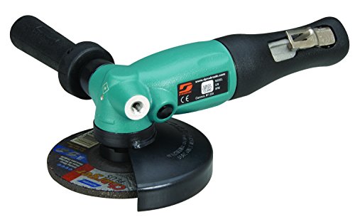 Dynabrade 52633 5-Inch 127 mm Diameter Right Angle Depressed Center Wheel Grinder, 1.3 HP, 12000 RPM, Side Exhaust, 5/8-Inch - 11 Spindle Thread,Teal