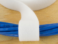 3/4 Inch Continuous White Hook and Loop Wrap - 25 Yards
