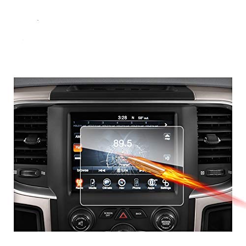 2013-2018 Dodge Ram 1500 2500 3500 Uconnect Touch Screen Car Display Navigation Screen Protector, RUIYA HD Clear Tempered Glass Car in-Dash Screen Protective Film (2PCS 8.4 in PET Protector)
