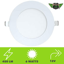 Load image into Gallery viewer, 5 Pack Leisure LED RV Boat Recessed Ceiling Light 480 Lumen Super Slim LED Panel Light DC 12V 4.75&quot; 6W Full Aluminum Downlights, (Cool White)
