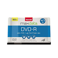 Maxell 638011 DVD-R Discs, 4.7GB, 16x, Spindle, Gold, 50/Pack