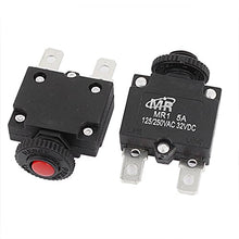 Load image into Gallery viewer, uxcell 125V/250VAC 5A NC Reset Button Overload Protector Circuit Breaker 2Pcs
