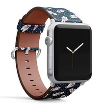 Load image into Gallery viewer, Compatible with Small Apple Watch 38mm, 40mm, 41mm (All Series) Leather Watch Wrist Band Strap Bracelet with Adapters (Cute Polar Bear)
