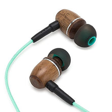 Load image into Gallery viewer, Onyx Elo Premium Genuine Wood In Ear Noise Isolating Headphones|Earbuds|Earphones With Microphone (T
