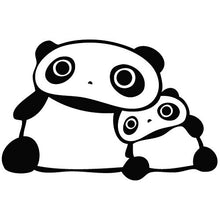 Load image into Gallery viewer, Tare Panda Friendship - Vinyl - 4&quot; tall (Color: BLACK) decal laptop tablet skateboard car windows stickers
