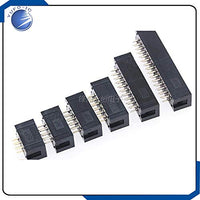 Davitu IDC Box Header DC3 Double-Row 8/10/14/16/20/26/40P JTAG Socket Connector Black 2.0mm Pitch 100% New 10pcs/lot DC3-8P/10P/14P/16 - (Color: 14P)