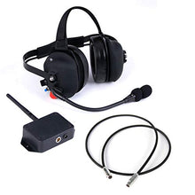 Load image into Gallery viewer, Rugged Radios RW-HS-IND Industrial Wireless Two Way Radio Headset with Noise Cancelling Full Flex Boom Microphone, Push to Talk and Volume Control
