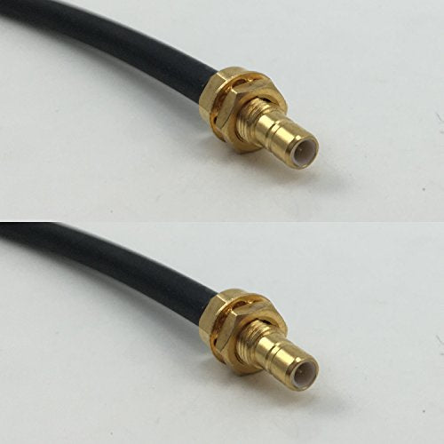 12 inch RG188 SMB Male Bulkhead to SMB Male Bulkhead Pigtail Jumper RF coaxial Cable 50ohm Quick USA Shipping