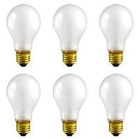CEC Industries TS60 (Frosted) Silicone Coated, Rough Service Bulbs, 130 V, 60 W, E26 Base, A-19 shape (Box of 6)