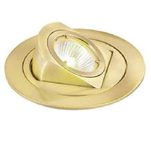 Load image into Gallery viewer, 4 Inch Recessed Can 12V MR16 Light Adjustable Aim Pull Down Elbow Trim BRASS GOLD
