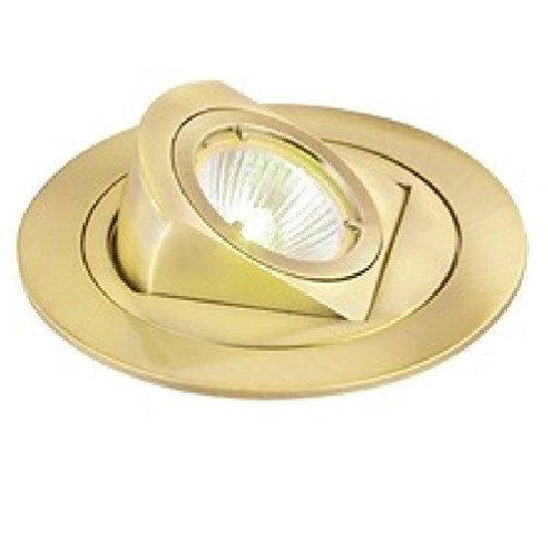 4 Inch Recessed Can 12V MR16 Light Adjustable Aim Pull Down Elbow Trim BRASS GOLD