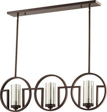 Load image into Gallery viewer, Quorum 643-3-86 Contemporary Modern Three Light Island Pendant from Julian Collection in Bronze / Dark Finish, 40.00 inches
