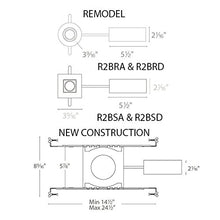 Load image into Gallery viewer, WAC Lighting R2BSD-N930-HZWT Oculux 2&quot; LED Square Narrow 3000K Trim with Light Engine and New Construction or Remodel Housing, 25 Beam, Haze/White
