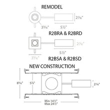 Load image into Gallery viewer, WAC Lighting R2BSA-S930-WT Oculux 2&quot; LED Square Adjustable Trim with Light Engine and Universal Housing in White Finish Spot Beam, 90+CRI and 3000K
