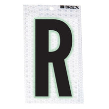 Load image into Gallery viewer, Brady 3000-R, 52236 2.375&quot; x 1.5&quot; Vinyl 3000 Glow in The Dark Letter Label w/Legend: R, 20 Packs of 10 pcs
