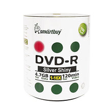 Load image into Gallery viewer, Smartbuy 500-disc 4.7GB/120min 16x DVD-R Shiny Silver Blank Media Record Disc + Free Micro Fiber Cloth
