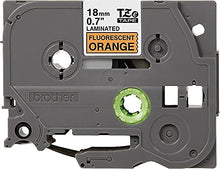 Load image into Gallery viewer, Brother Tzeb51 Tz Standard Adhesive Laminated Labeling Tape, 1-Inch W, Black On Fluorescent Orange
